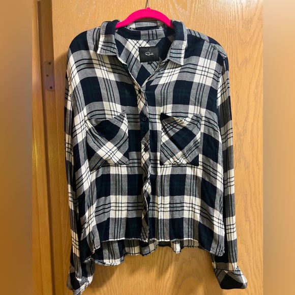 Rails cropped flannel size large - Picture 1 of 2